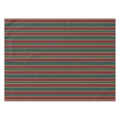 グリーンレッドと金ゴールドクリスマスキャンディストライプー テーブルクロス (正面(横))