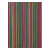 グリーンレッドと金ゴールドクリスマスキャンディストライプー テーブルクロス (正面)