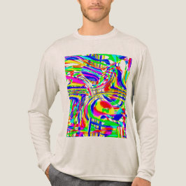 グリーンレッドイエローブルースパゲッティアート抽象芸術 トライブレンドTシャツ