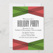 グリーンレッドカラフルデコホリデーパーティー招待状 招待状 (正面)
