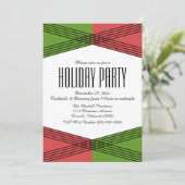 グリーンレッドカラフルデコホリデーパーティー招待状 招待状 (スタンド正面)