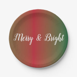 グリーンレッドカラーフェードフェスティバルホリデークリスマス ペーパープレート