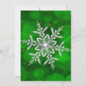 グリーンレッドシルバー金ゴールドホリーバウブルズホリデーパーティー 招待状 (裏面)