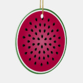 グリーンレッドスイカデザイン セラミックオーナメント (右)