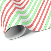 グリーンレッドストライプ紙 ラッピングペーパー (ロールコーナー)