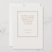 グリーンレッドフローライラストレーションクリスマスグリーティング 招待状 (裏面)