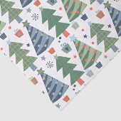 グリーンレッドブルークリスマスツリーズフェスティバルトレンディー 薄葉紙 (詳細)