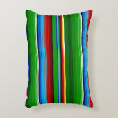 グリーンレッドブルーメキシカンサラペ アクセントクッション (正面(垂直))