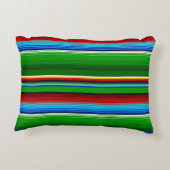 グリーンレッドブルーメキシカンサラペ アクセントクッション (裏面)