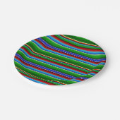 グリーンレッドブルーメキシカンサラペ ペーパープレート (アングル)
