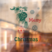 グリーンレッドブルーメリークリスマス ウィンドウサイン (シート2)