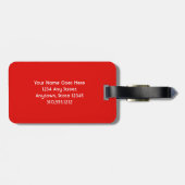 グリーンレッドブルーロリケート鳥の名前をカスタムするスクリプト ラゲッジタグ (裏面横)