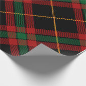 グリーンレッドプレイドパターンクリスマスラッピング紙 ラッピングペーパー (角)