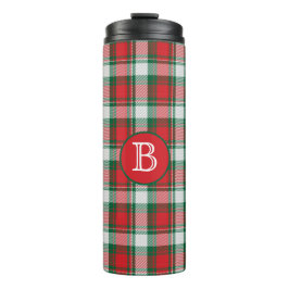 グリーンレッドプレイドモノグラム タンブラー
