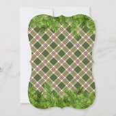 グリーンレッドプレイド&パインブランチニューイヤーパーティー 招待状 (裏面)