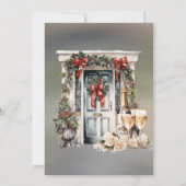 グリーンレッドベリーデコールドアライトブランチ&バブリー 招待状 (裏面)