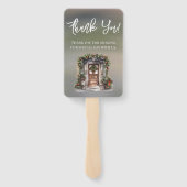 グリーンレッドベリ飾ードアライトサンキュー ハンドファン (裏面)