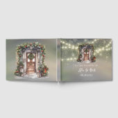 グリーンレッドベリ飾ードアラ結婚イト ゲストブック (全面)