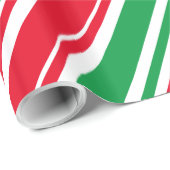 グリーンレッドホワイトキャンディストライプー包装紙 ラッピングペーパー (ロールコーナー)