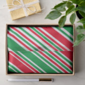 グリーンレッドホワイトストライプデコパージュティッシュペーパー 薄葉紙 (ギフト)