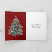 グリーンレッドメリークリスマスツリー カード (内部)