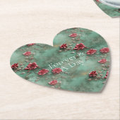 グリーンレッドローゼスフローラ ペーパーコースター (アングル)