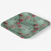 グリーンレッドローゼスフローラ ペーパープレート (傾斜あり)