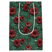 グリーンレッドローゼスフローラ ミディアムペーパーバッグ (裏面)