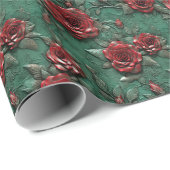 グリーンレッドローゼスフローラ ラッピングペーパー (ロールコーナー)