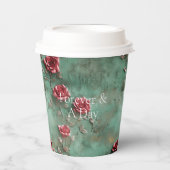 グリーンレッドローゼスフローラ 紙コップ (正面)