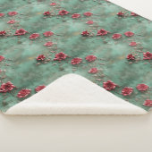 グリーンレッドローゼス シェルパブランケット (3/4)