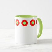 グリーンレッド水玉模様クリスマス4Joanne マグカップ (正面右)