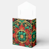 グリーンレッド装飾ホリデーギフトボックス フェイバーボックス (オープン)