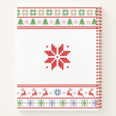 グリーンレッド醜いクリスマスセーターレシピクックブック ノートブック (裏面)