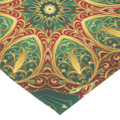 グリーンレッド金ゴールド装飾ホリデーテーブルランナー ミディアムテーブルランナー (コーナー)