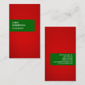 グリーンレッド魅力的な名刺 名刺 (正面/裏面)