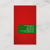 グリーンレッド魅力的な名刺 名刺 (裏面)