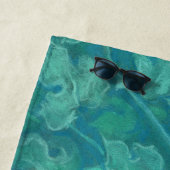 グリーンレディ、フォレストクイーン、パステル、ファンタジー・アート ビーチタオル (インサイチュ)