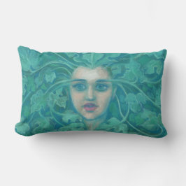 グリーンレディ/フォレストクイーン、ファンタジーアート ランバークッション