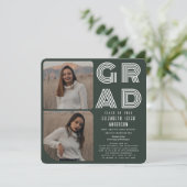 グリーンレトフォト卒業パーティー招待状 招待状 (スタンド正面)