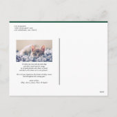 グリーンレトロはっきりしたタイポグラフィフォトハッピーホリデイズ シーズンポストカード (裏面)