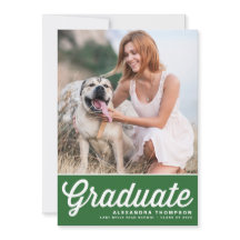 グリーンレトロはっきりしたタイポグラフィ写真卒業