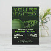 グリーンレトロウェーブパーティの招待状 招待状 (スタンド正面)