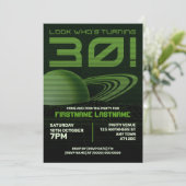 グリーンレトロウェーブ30th誕生日パーティの招待状 招待状 (スタンド正面)