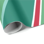 グリーンレトロキャンディストライプのクリスマスラッピング紙 ラッピングペーパー (ロールコーナー)