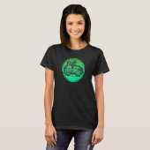 グリーンレトロサークルとトラクター農家とFa Tシャツ (正面フル)