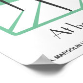 グリーンレトロダンセッテ選手ポップ・アートののアートポスター ポスター (角)