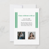 グリーンレトロビッグナンバーズ卒業写真 招待状 (裏面)