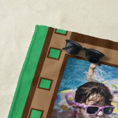 グリーンレトロフィルムストリップフォトビーチタオル ビーチタオル (インサイチュ)