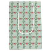 グリーンレトロホリデーパターン ミディアムペーパーバッグ (裏面)